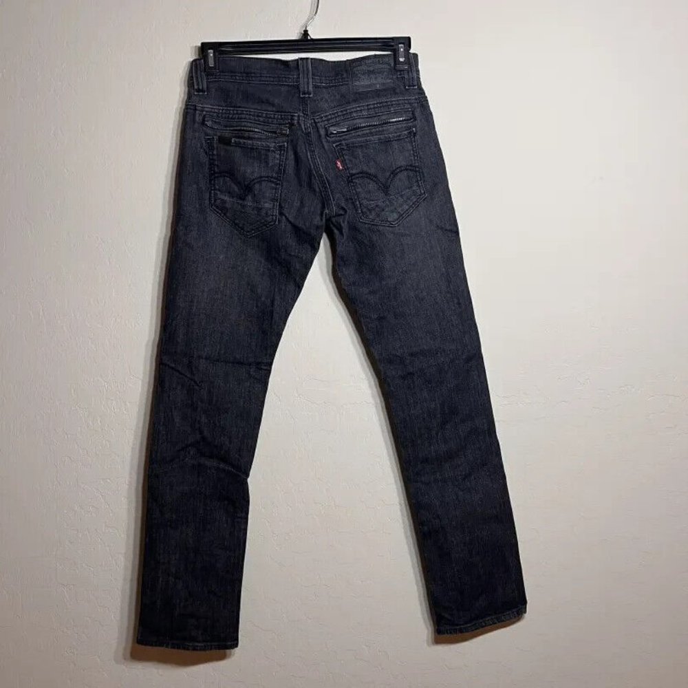 Mens Jeans Levi’s 511 Straight Slim Fit Dark Black Wash Size 29 x 30